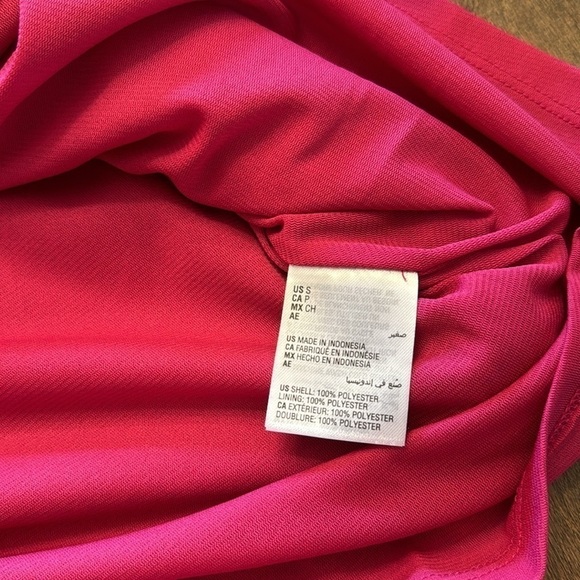 Morgan Taylor Long Sleeved Pink Faux Wrap Textured Pink Dress - Picture 13 of 13